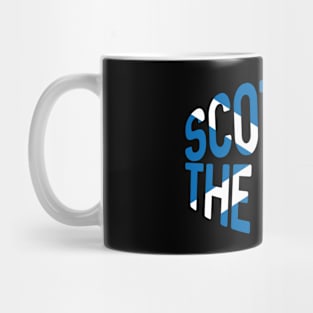 SCOTLAND THE BRAVE, Saltire Typography Design Mug